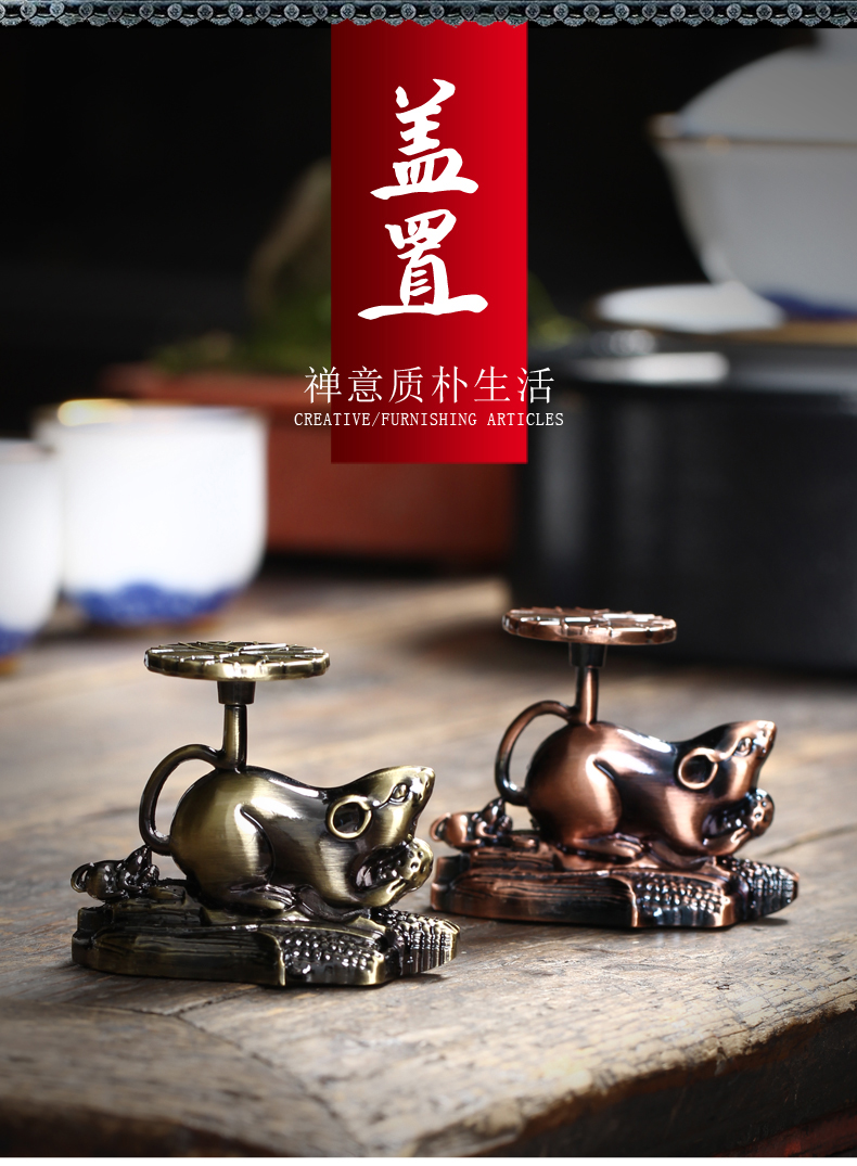 Japanese guy kung fu tea set fittings are it to zero with creative tea pot bearing mice 6 gentleman lid