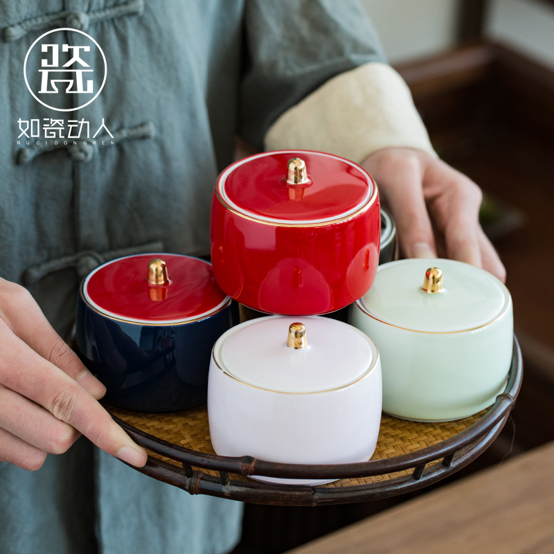 To the as porcelain and moving ceramic seal pot home portable mini tea caddy fixings warehouse small pu 'er tea boxes