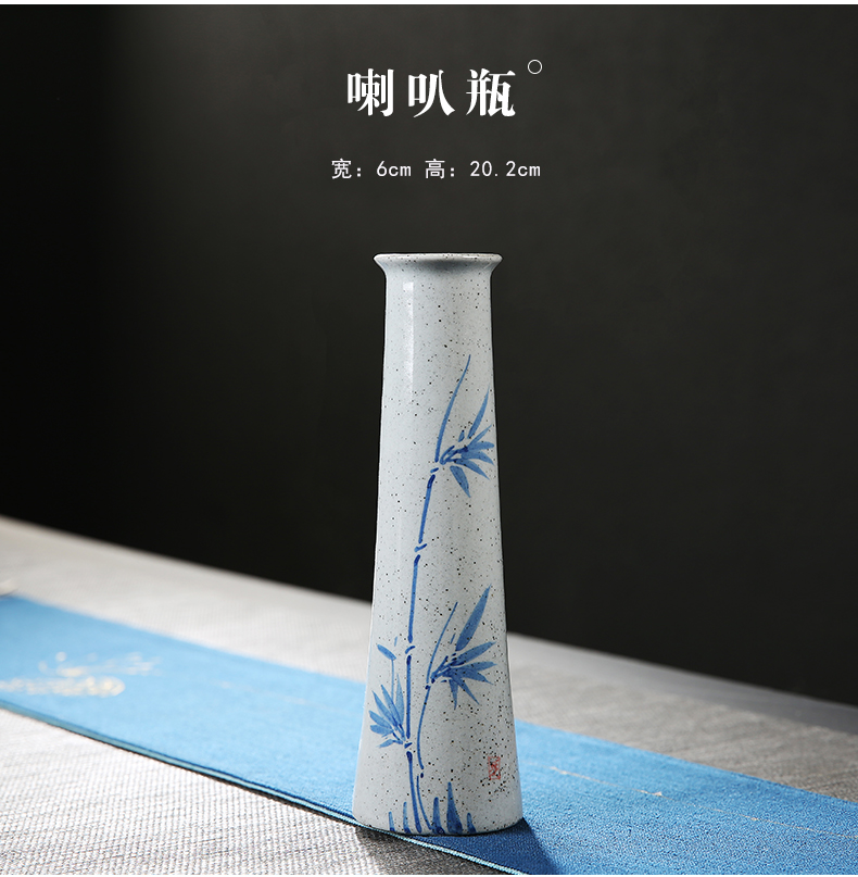Japanese zen coarse TaoHua device to restore ancient ways floret bottle contracted teahouse dried flower ceramic bottle place flower ornament