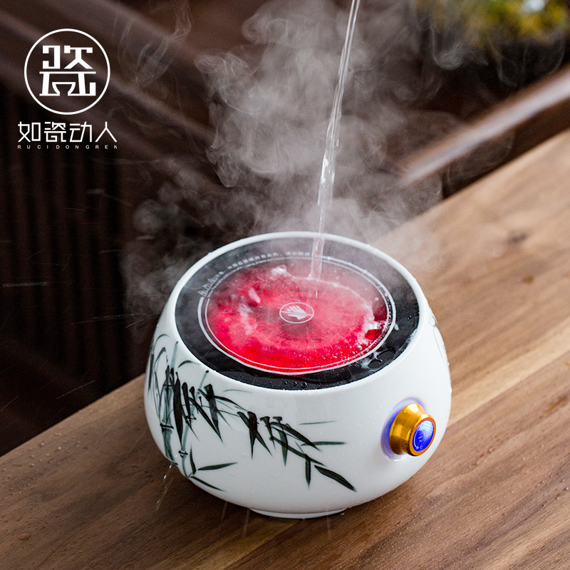 Hand - made electric TaoLu boiled tea, kungfu tea set suit household steamed tea stove thickening heat - resistant glass tea kettle