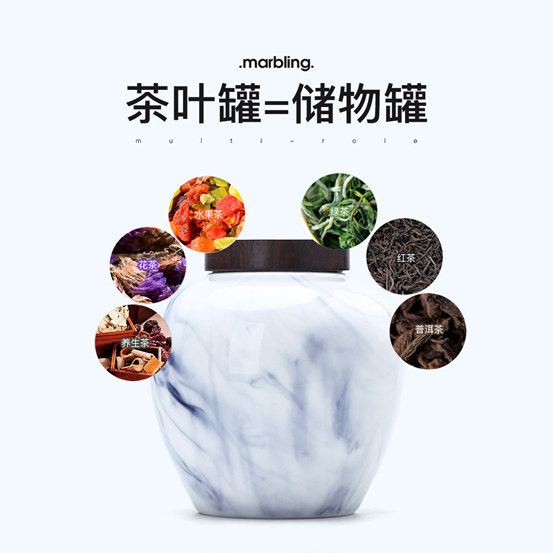 Tin tea box sealing cover household ceramic tea caddy fixings storehouse storage tank large POTS customization