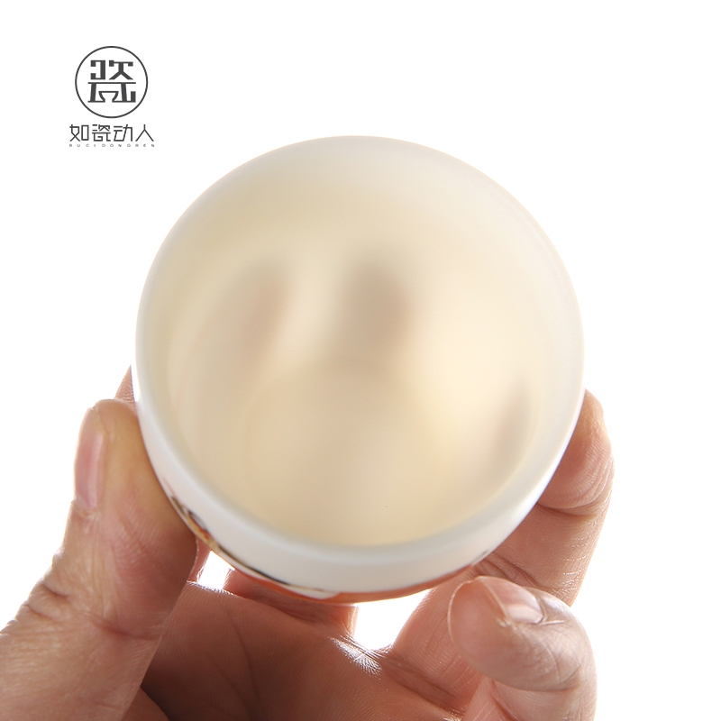 A Chinese Odyssey teacups hand - made sample tea cup tea by hand, dehua white porcelain cup Hong Kong master CPU