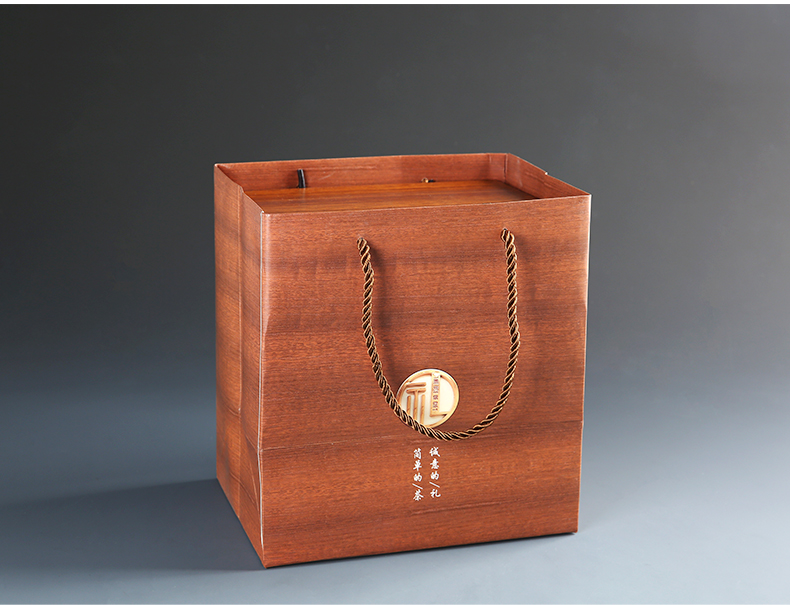 The New caddy fixings ceramic tea packaging gift box empty half jins of green tea, red, white porcelain seal pot double pot customization