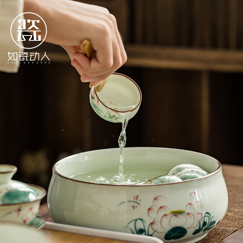 Japanese tea set suit household contracted and I small sets of kung fu tea tray hand - made ceramic teapot teacup tureen sitting room