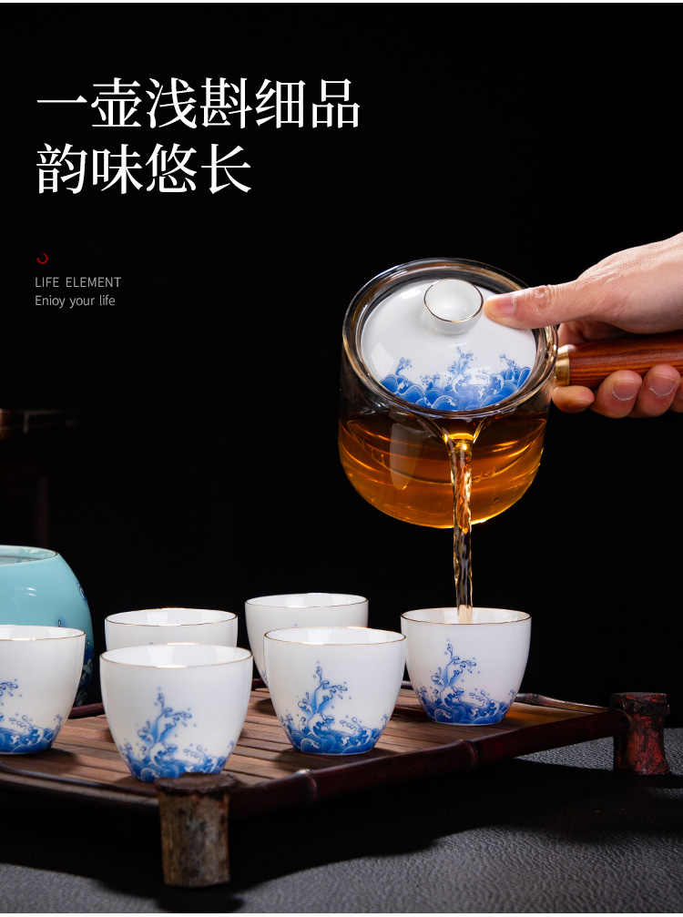 Electric TaoLu boiling tea ware glass kung fu tea, black tea pu 'er tea stove household Electric heating furnace'm suit the teapot