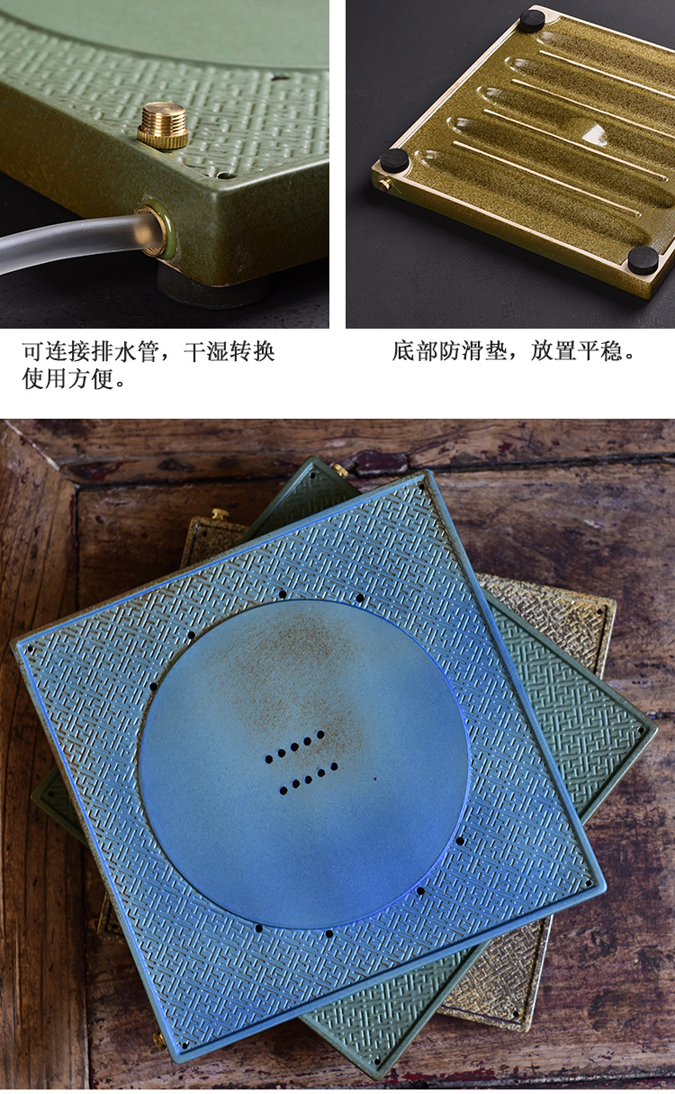 Japanese kung fu tea set home office coarse pottery ceramic cups lid bowl tea tray of a complete set of restoring ancient ways suit