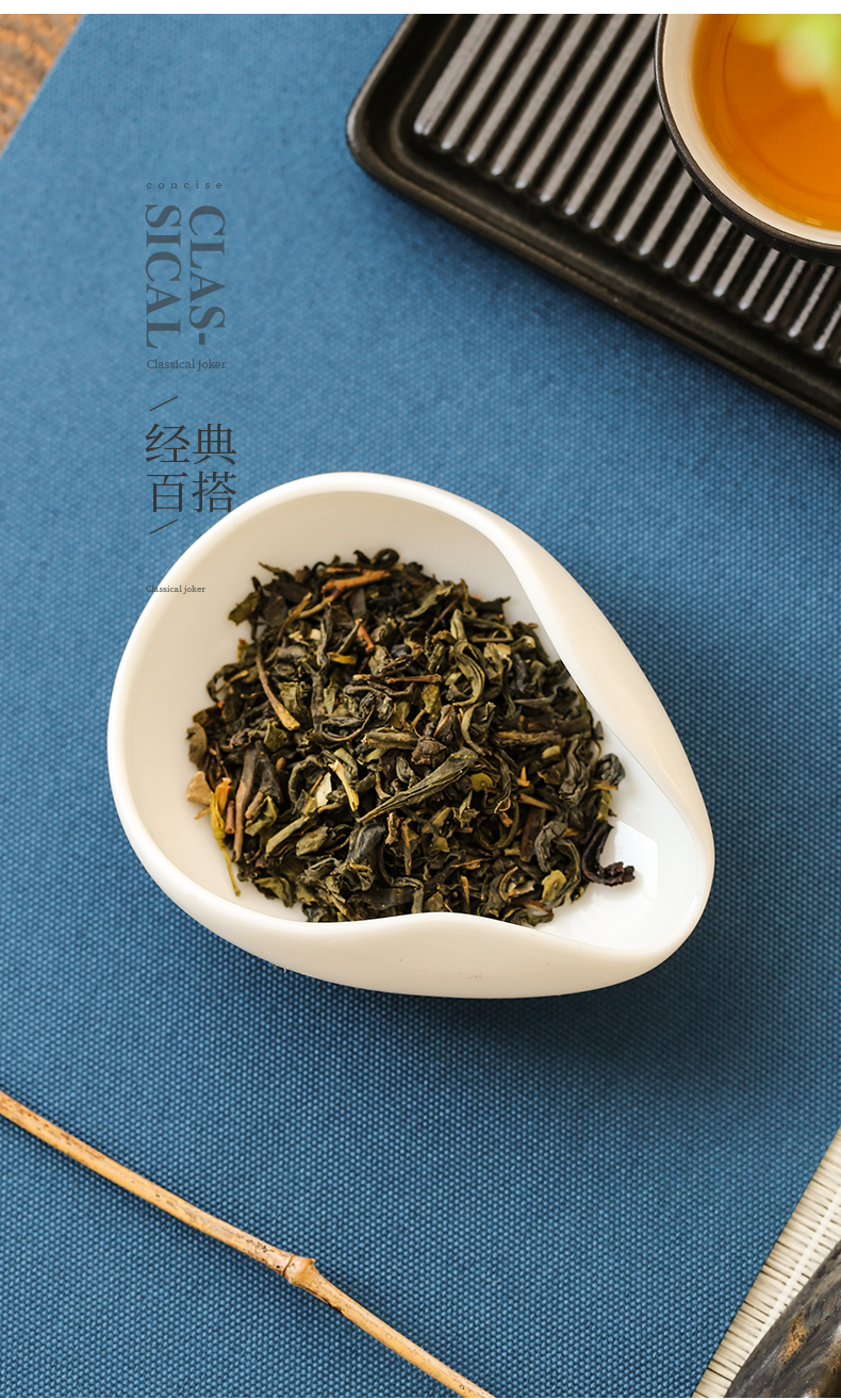 To the as porcelain and white porcelain tea holder, ceramic checking reward the suet jade kung fu tea tea tea tea taking of spare parts