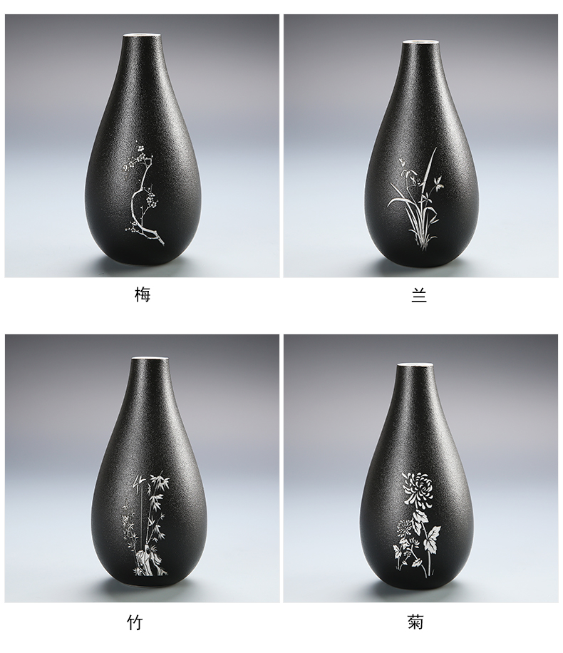 Coarse TaoHua implement large tea accessories zen Chinese style restoring ancient ways flower vases, creative home furnishing articles ground
