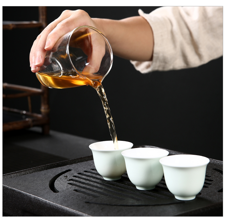 Travel tea set suit portable package crack cup a pot of two glass ceramic is suing tourism kung fu tea set custom LOGO