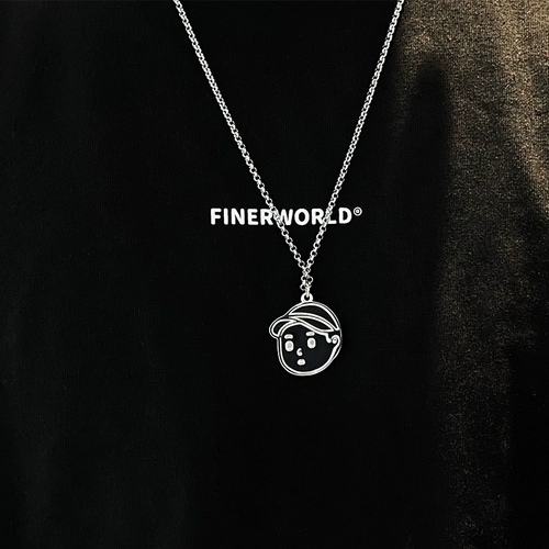 FINERWORLD Tide, дизайнерская оригинальная подвеска, ожерелье подходит для мужчин и женщин, свитер, аксессуар, простой и элегантный дизайн, для влюбленных