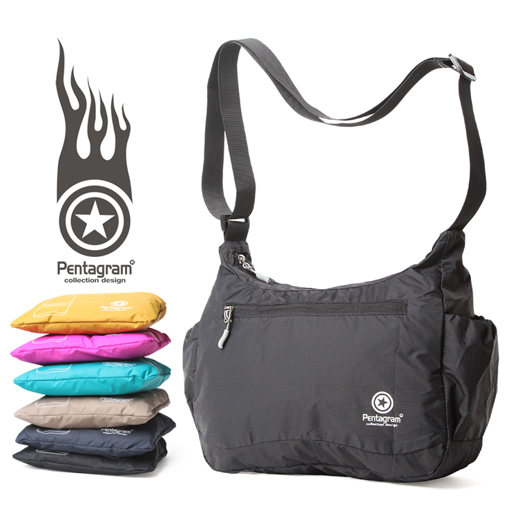 pentagram five-pointed star men's and women's casual diagonal backpack light folding anti-splash shoulder bag