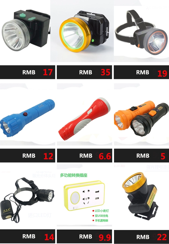 Aidongge công suất cao LED lithium pin sạc mạnh mẽ ánh sáng đầu ngoài trời chiếu sáng tai nghe đèn pin