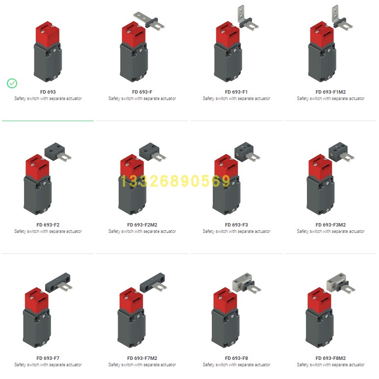 FD693 pizzato safety switch FD693-F F1 F1 F2 F2 F8 F8