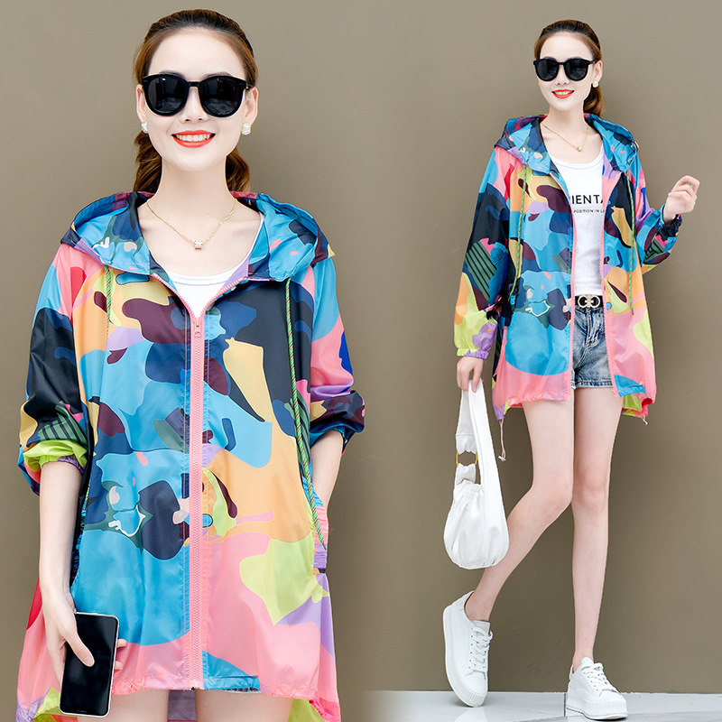 Long sleeve long - sleeved sunscreen clothes in 2023 new summer ultra - thin sun - protective clothes