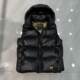 2026 Hot Black Gold New Down Cotton Vest Women's Warm Vest Jacket Hooded Outer Wear Thickened Vest Trendy