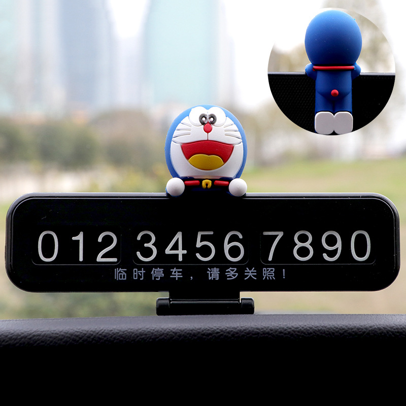 Car temporary parking phone plate cute personality cartoon creative car with moving car moving license plate card phone number plate