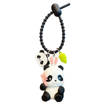 2023 New Original Panda Car Keychain for Women Exquisite and Cute School Bag Hanging Jewelry Keychain Pendant for Men