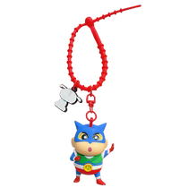 2024 New Genuine Superman Crayon Shin-chan Car Keychain Chain Mens School Bag Pendant Doll Small Ornament for Women