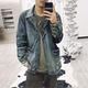 HOODMA NEIGHBORHOD. Áo khoác denim bò NBHD 18AW vua phá hủy áo bò - Cao bồi đồ nam Cao bồi