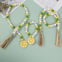 Creative Ins Fields Garden Wind Hemp Rope Hanging Ears Streaming Suwood Beads String Beads Home Children Cute Hanging Accessories Manufacturer