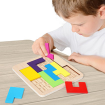 Children Puzzle Jigsaw Puzzle Toy Calendar Puzzle Wooden colored hand grip wooded splicing puzzle jigsaw puzzle