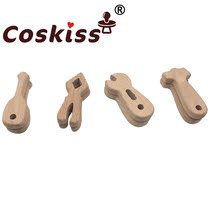 Baby Beech Wood Grindle Tool Four Pieces Soothing Pacifier Chain Necklace Childrens Toy Bites Letooth Gum