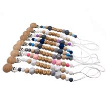 DIY infant silicone gel grindle anti-fall nipple chain bites to appease the ornament new