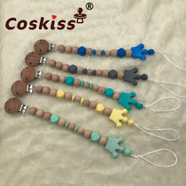 DIY molar nipple chain Beech beads nipple clip accessories silicone crown tooth gum INS baby stroller anti-drop chain