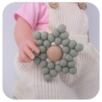 Creative new baby Supplies DIY silicone beads hexagon Toothic gum baby bites tooth grindstone baton bites