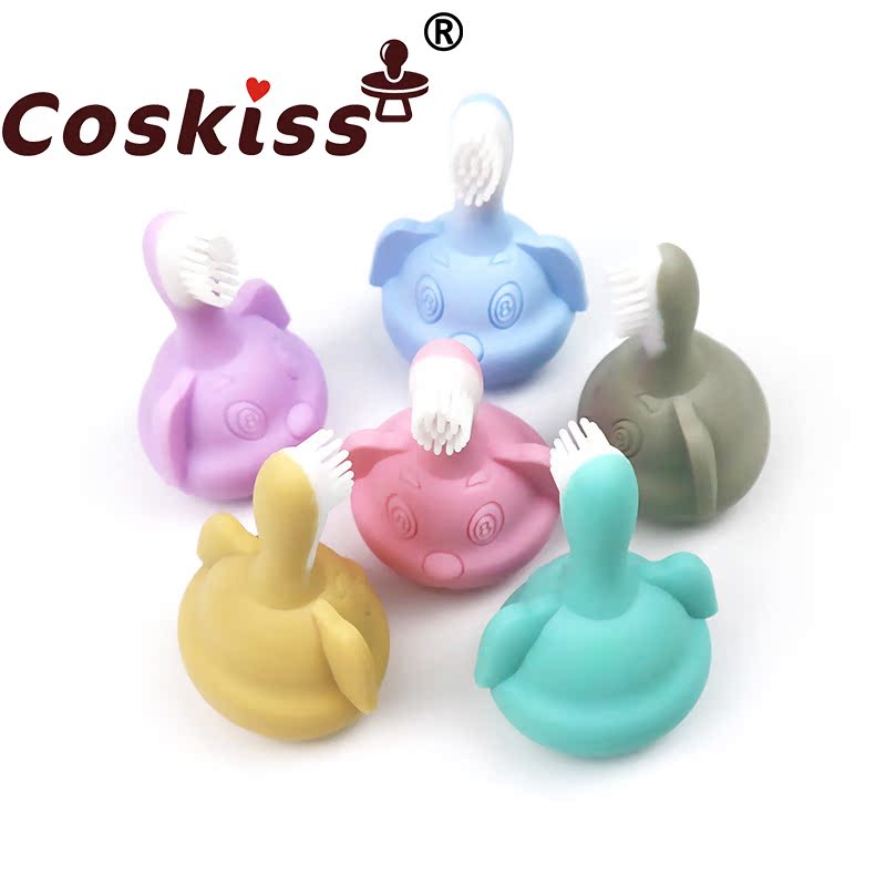 Coskiss baby biting glue fixer molars toys food grade silicone puppy toys baby molars toys