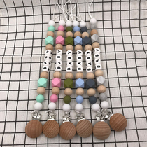 Customizable Baby Plastic Pacifier Clip Baby Pacified Silicone Bead Gum Grindmy Nipple Chain Anti Fall Chain