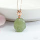 S925 silver inlaid natural Hetian jade pendant lake green cat claw necklace female cat claw pendant original design women's model
