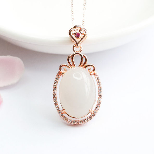 Natural Hetian Jade Pendant, Smoked Purple Pigeon Egg Jade Jewelry, High-end Ethnic Style Fashion Gift for Women