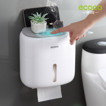 Toilet paper towel box toilet suction paper box wall-mounted bathroom waterproof and perforated toilet paper toilet paper toilet paper rack