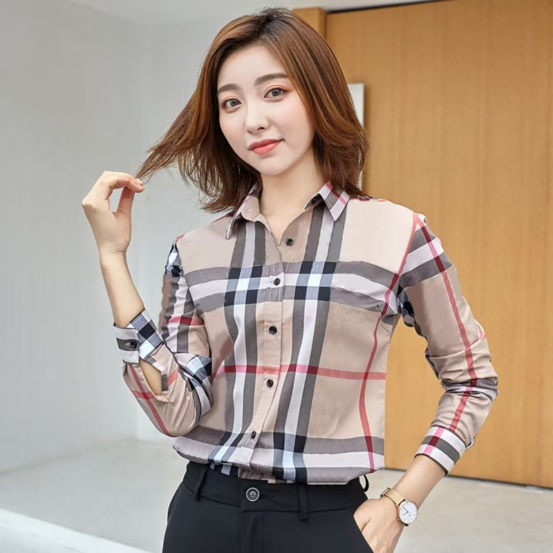 Classic Plaid Shirt for Women 2026 Spring and Autumn Loose Long-Sleeved Versatile Fashionable Cotton Shirt British Style Jacket