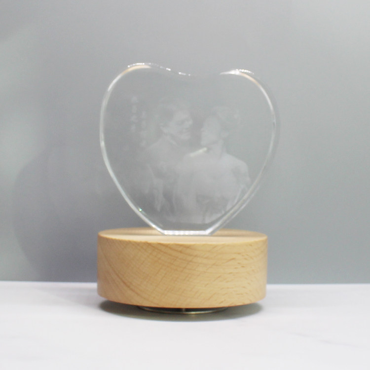 Wooden Craft Music Box Rotating Base DIY Accessories Swing Parts Customized Machining Solid Wood Octopy Box Black Walnut