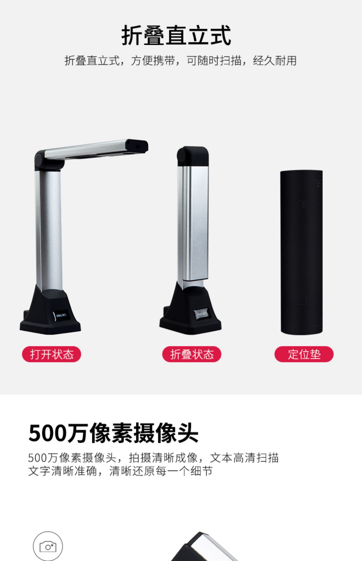 Máy quét hiệu quả HD Pixel Gao Paiyi Sách Văn phòng Đơn vị Tài liệu Thông tin Ảnh Ảnh Nhà di động Máy quét nhanh A3A4 - Máy quét máy scan hp 2500f1
