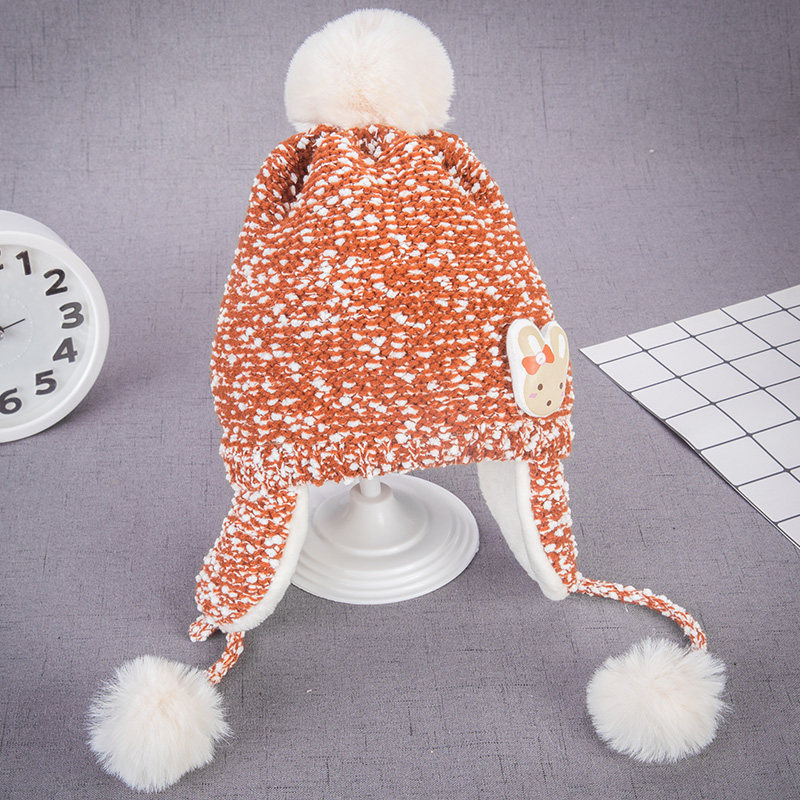 Children's hat autumn and winter 0-1-3 years old female baby cute super cute girl foreign style baby plus velvet ear protection tide