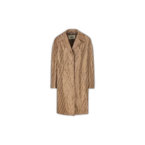 Hong Kong direct mail trendy luxury Fendi Fendi womens FF printed long-sleeved coat FF6038AM3U