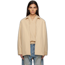 Hong Kong direct mail trendy luxury Essentials womens camel zipper jacket 202BT224194F