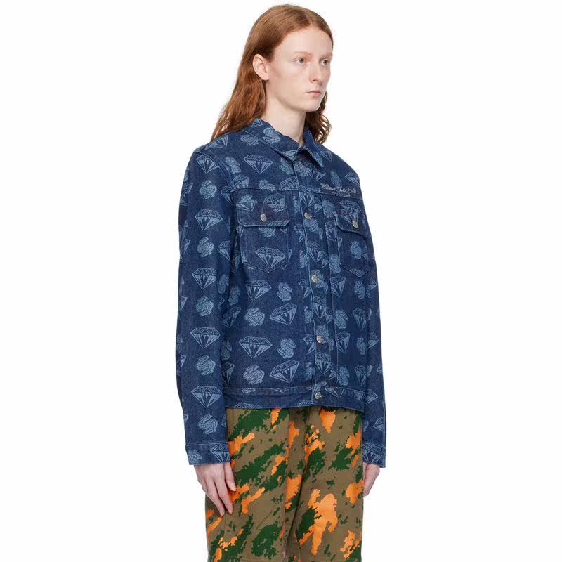 Куртка для йоги 香港直邮潮奢 billionaire boys club 女士海军蓝印花牛仔夹克