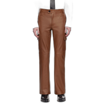 Hong Kong Direct Mail Luxury Ernest W Baker Mens Brown Flared Leather Overalls PT3