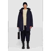 Hong Kong Direct Mail Trendy Luxury Jil Sander Mens Jil Sander Dark Blue Zipper Long Down Jacket