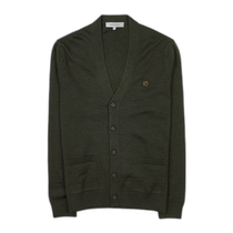 Hong Kong direct mail MAISON KITSUNÉ mens knitted sweater LM00505KT1036KHAKI