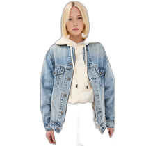 Hong Kong direct mail trendy luxury R13 womens collarless zipper motorcycle jacket RTHIR21519
