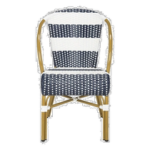 safaviehSarita Striped French Bistro Side Chair - navy white