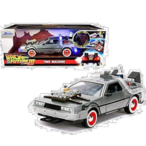 Back to the Future III JADA Time Machine DELOREAN BTTF 3 Model Car with Lights