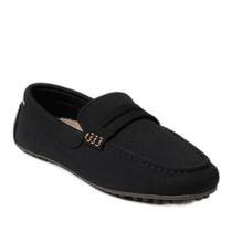 Dearfoams Womens Hazel Sport Knit Driving Loafer - Black (USA Outlet)