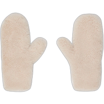 Hong Kong direct mail trendy luxury YVES SALOMON womens beige spliced ​​gloves 24W23WAA508XXMAC
