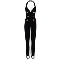 Hong Kong direct mail fashionable luxury Balmain Balmain womens crepe suit jumpsuit 361588477520